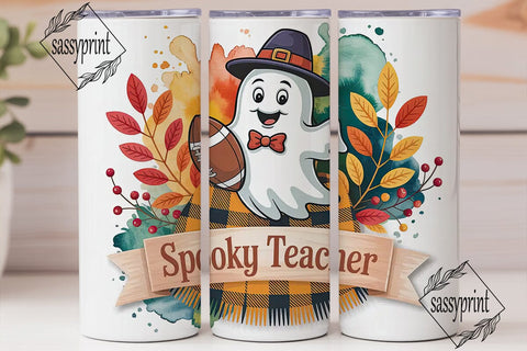 Spooky Teacher 20oz Tumbler Wrap Sublimation sassyprint 