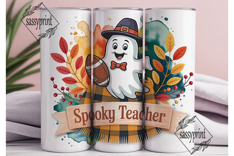 Spooky Teacher 20oz Tumbler Wrap Sublimation sassyprint 