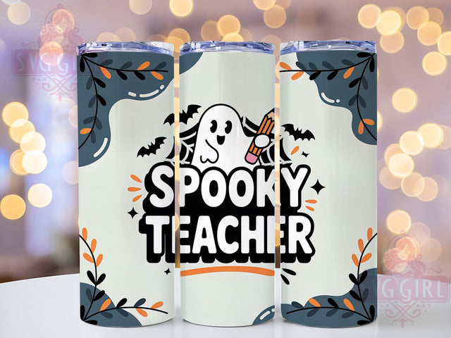 Spooky Teacher Boo Crew Tumbler Wrap, Halloween School Sublimation, Cute Ghost & Bat Wrap, 20oz Skinny Tumbler Wrap, Fall Classroom Drinkware, Funny Teacher Halloween Design, Boo Crew Sublimation Wrap Sublimation SvggirlplusArt 