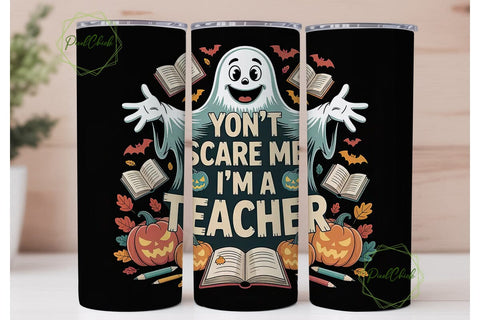 Spooky Teacher Halloween 20oz Tumbler Sublimation PixelChick 