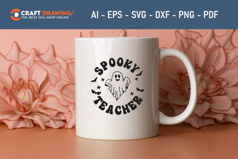 Spooky Teacher Halloween Svg, Halloween Png , Halloween Clipart, Ghost Svg, Halloween Shirt Svg, Hippie Svg, Retro Svg, Svg Bundle, Sublimation Designs SVG Debashish Barman 