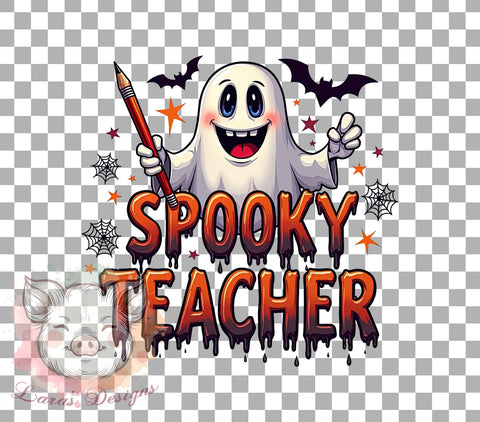 Spooky Teacher Png, Retro Halloween png, Spooky Vibes Png, Halloween Lover Gift Png, Fall Png, Sublimation Designs, Digital Download Sublimation Lara' s Designs 