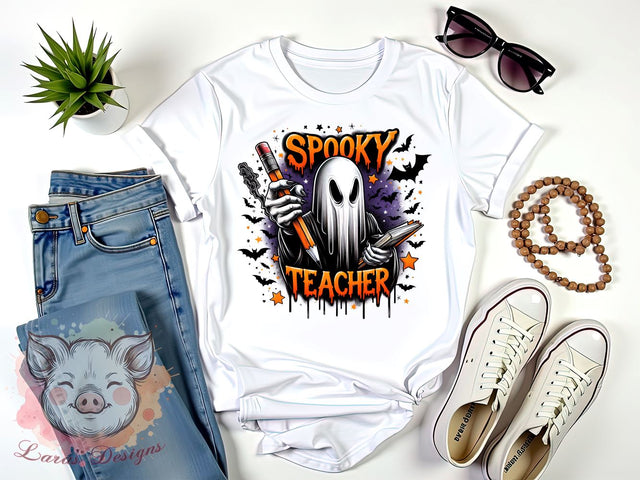 Spooky Teacher Png, Retro Halloween png, Spooky Vibes Png, Halloween Lover Gift Png, Fall Png, Sublimation Designs, Digital Download Sublimation Lara' s Designs 