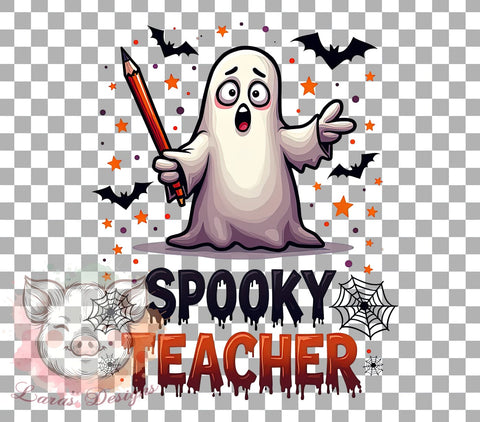Spooky Teacher Png, Retro Halloween png, Spooky Vibes Png, Halloween Lover Gift Png, Fall Png, Sublimation Designs, Digital Download Sublimation Lara' s Designs 