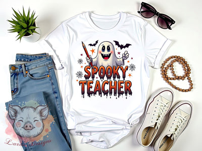 Spooky Teacher Png, Retro Halloween png, Spooky Vibes Png, Halloween Lover Gift Png, Fall Png, Sublimation Designs, Digital Download Sublimation Lara' s Designs 