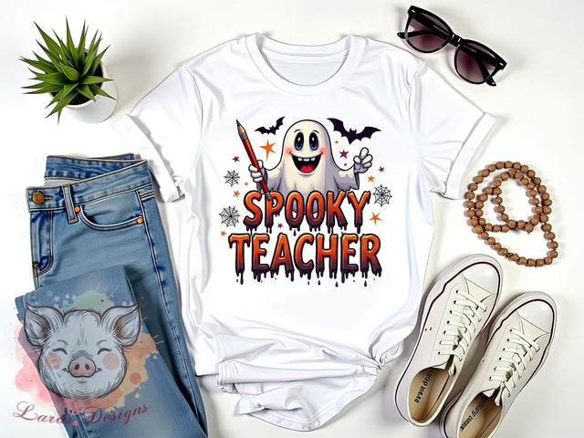 Spooky Teacher Png, Retro Halloween png, Spooky Vibes Png, Halloween Lover Gift Png, Fall Png, Sublimation Designs, Digital Download Sublimation Lara' s Designs 
