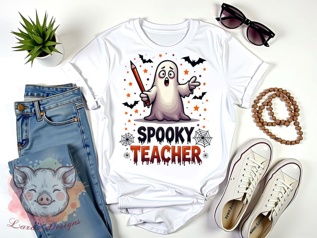 Spooky Teacher Png, Retro Halloween png, Spooky Vibes Png, Halloween Lover Gift Png, Fall Png, Sublimation Designs, Digital Download Sublimation Lara' s Designs 
