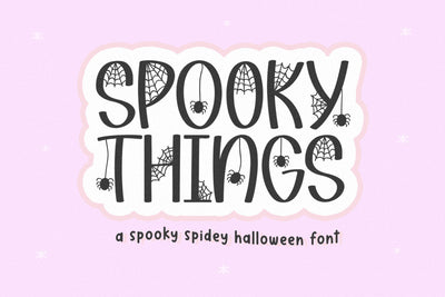 Spooky Things - Spooky Spider Web Font Font KA Designs 