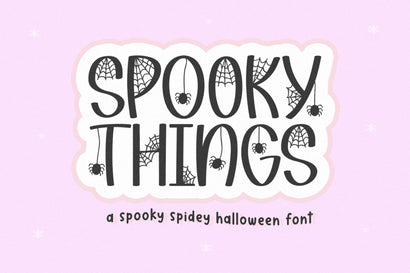 Spooky Things - Spooky Spider Web Font Font KA Designs 