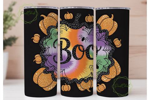 Spooky Tie-Dye Halloween 20oz Tumbler Sublimation PixelChick 