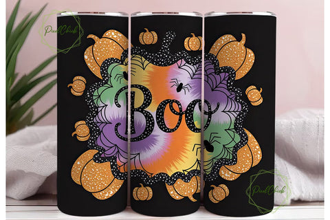 Spooky Tie-Dye Halloween 20oz Tumbler Sublimation PixelChick 