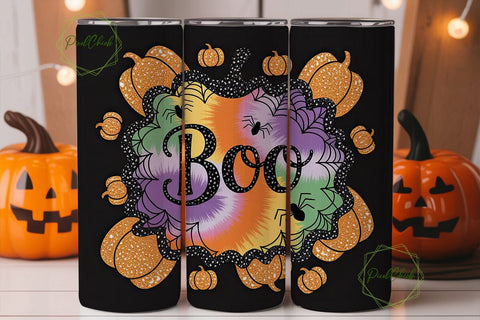 Spooky Tie-Dye Halloween 20oz Tumbler Sublimation PixelChick 