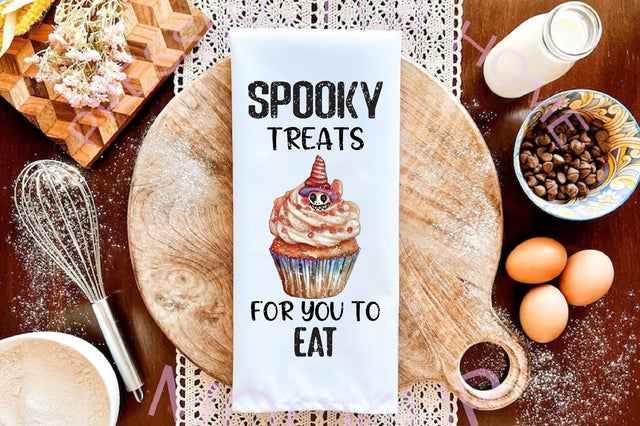 Spooky Treats Halloween Cupcake Towel Sublimation Sublimation Jagonath Roy 