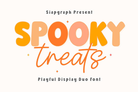 Spooky Treats - Playful Halloween Duo Font Font Masyafi Studio 