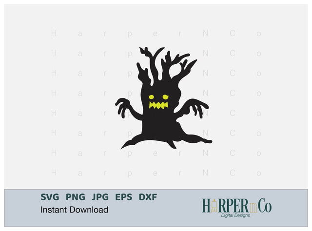 Spooky Tree SVG PNG Cut EPS File SVG HarperNCo 