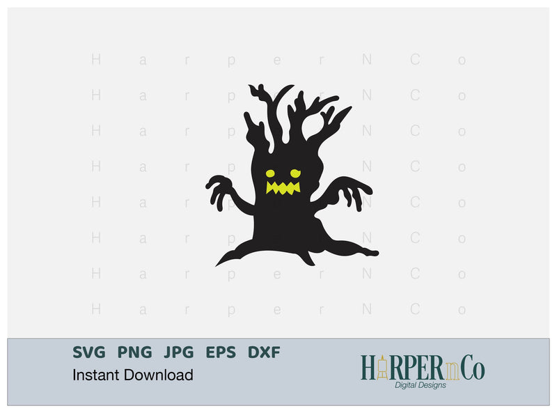 Spooky Tree SVG PNG Cut EPS File SVG HarperNCo 
