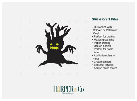 Spooky Tree SVG PNG Cut EPS File SVG HarperNCo 
