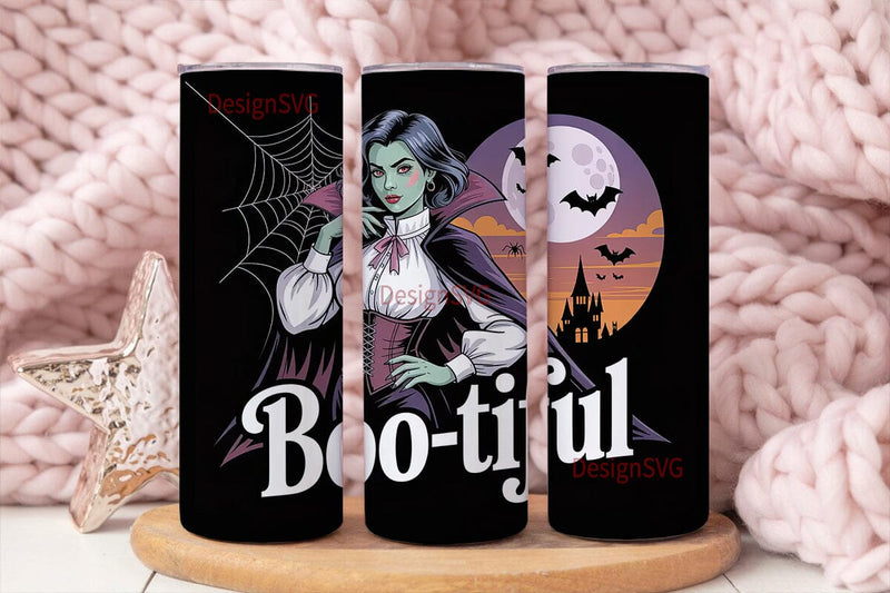 Spooky Vampire 20oz Tumbler Wrap Sublimation DesignSVG 