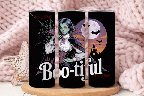 Spooky Vampire 20oz Tumbler Wrap Sublimation DesignSVG 