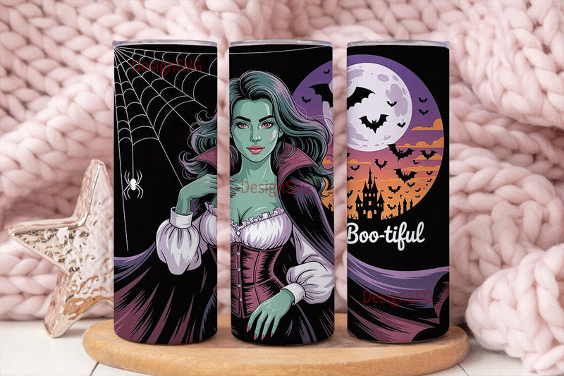Spooky Vampire 20oz Tumbler Wrap Sublimation DesignSVG 