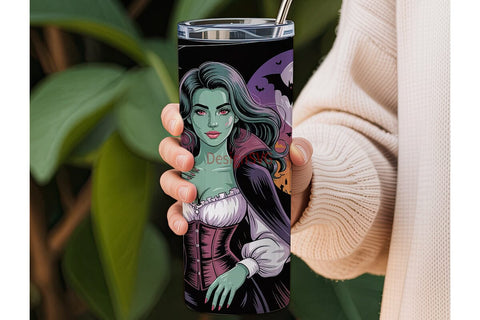 Spooky Vampire 20oz Tumbler Wrap Sublimation DesignSVG 