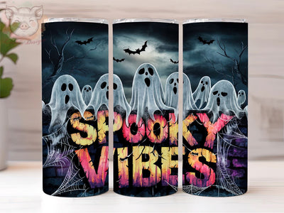 Spooky Vibes 20oz Tumbler Png, Straight & Tapered Tumbler Png, Happy Halloween Tumbler Png, Digital Download PNG Sublimation Lara' s Designs 