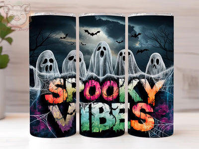 Spooky Vibes 20oz Tumbler Png, Straight & Tapered Tumbler Png, Happy Halloween Tumbler Png, Digital Download PNG Sublimation Lara' s Designs 