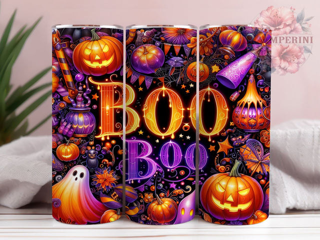 Spooky Vibes 20oz Tumbler Wrap PNG, Halloween Ghost Pumpkin Tumbler Png, Straight & Tapered Tumbler Wrap, Instant Digital Download Sublimation Li Zamperini 