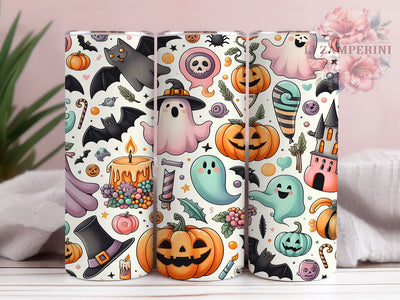 Spooky Vibes 20oz Tumbler Wrap PNG, Spooky Ghost Tumbler Png, Straight & Tapered Tumbler Wrap, Instant Digital Download Sublimation Li Zamperini 