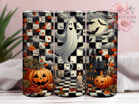 Spooky Vibes 20oz Tumbler Wrap PNG, Spooky Ghost Tumbler Png, Straight & Tapered Tumbler Wrap, Instant Digital Download Sublimation Li Zamperini 