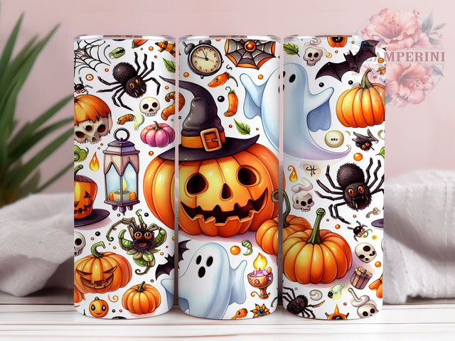 Spooky Vibes 20oz Tumbler Wrap PNG, Spooky Ghost Tumbler Png, Straight & Tapered Tumbler Wrap, Instant Digital Download Sublimation Li Zamperini 