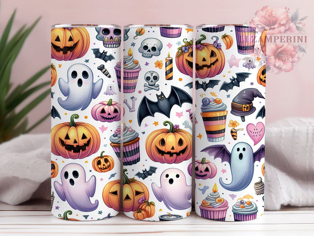 Spooky Vibes 20oz Tumbler Wrap PNG, Spooky Ghost Tumbler Png, Straight & Tapered Tumbler Wrap, Instant Digital Download Sublimation Li Zamperini 