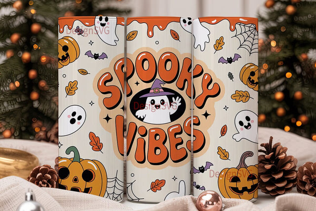 Spooky Vibes 20oz Tumbler Wrap Sublimation DesignSVG 