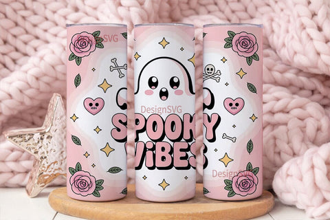 Spooky Vibes 20oz Tumbler Wrap Sublimation DesignSVG 