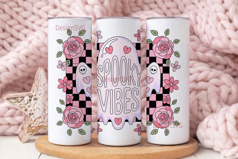 Spooky Vibes 20oz Tumbler Wrap Sublimation DesignSVG 