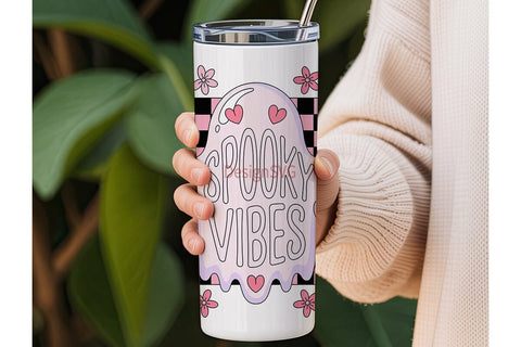 Spooky Vibes 20oz Tumbler Wrap Sublimation DesignSVG 