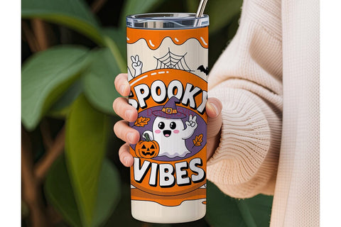 Spooky Vibes 20oz Tumbler Wrap Sublimation DesignSVG 