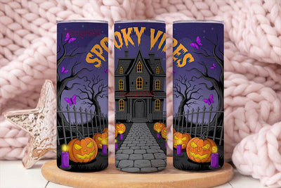 Spooky Vibes 20oz Tumbler Wrap Sublimation DesignSVG 