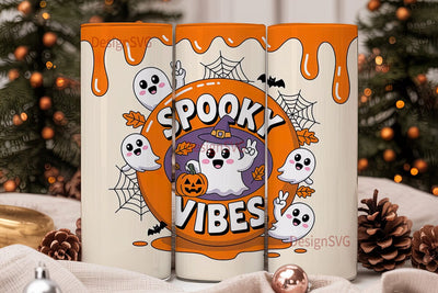 Spooky Vibes 20oz Tumbler Wrap Sublimation DesignSVG 