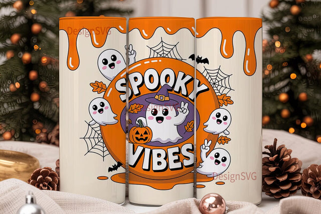 Spooky Vibes 20oz Tumbler Wrap Sublimation DesignSVG 