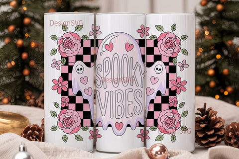 Spooky Vibes 20oz Tumbler Wrap Sublimation DesignSVG 