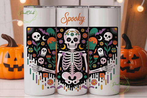 Spooky Vibes 20oz Tumbler Wrap Sublimation PixelChick 