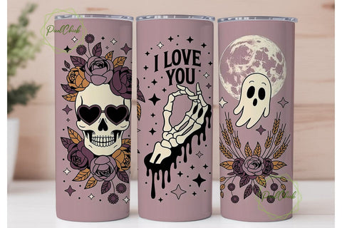 Spooky Vibes 20oz Tumbler Wrap Sublimation PixelChick 
