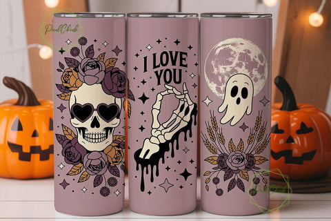 Spooky Vibes 20oz Tumbler Wrap Sublimation PixelChick 
