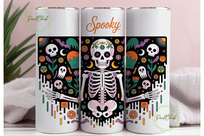 Spooky Vibes 20oz Tumbler Wrap Sublimation PixelChick 