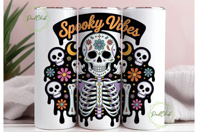 Spooky Vibes 20oz Tumbler Wrap Sublimation PixelChick 