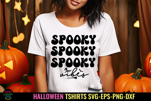 Spooky Vibes Halloween Mom SVG I Halloween Shirts SVG SVG Happy Printables Club 