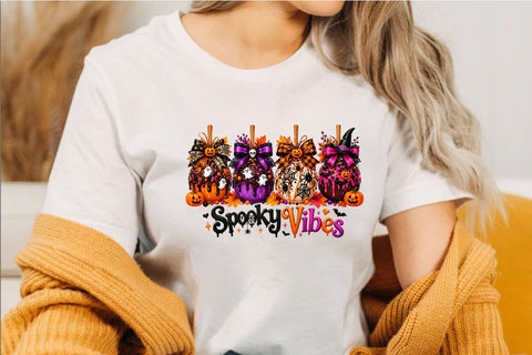 Spooky Vibes Halloween Pumpkin Clipart Sublimation SVGArt 