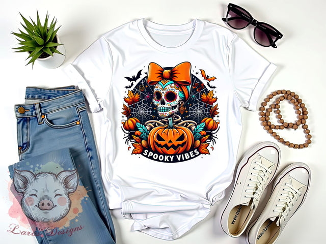 Spooky Vibes Png, Halloween Dog Mom Png, Halloween Skeleton png, Spooky Season Png, Halloween Png, Sublimation Designs, Digital Download Sublimation Lara' s Designs 