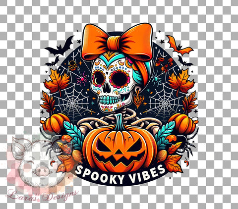 Spooky Vibes Png, Halloween Dog Mom Png, Halloween Skeleton png, Spooky Season Png, Halloween Png, Sublimation Designs, Digital Download Sublimation Lara' s Designs 
